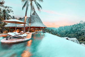 Pool view over valley